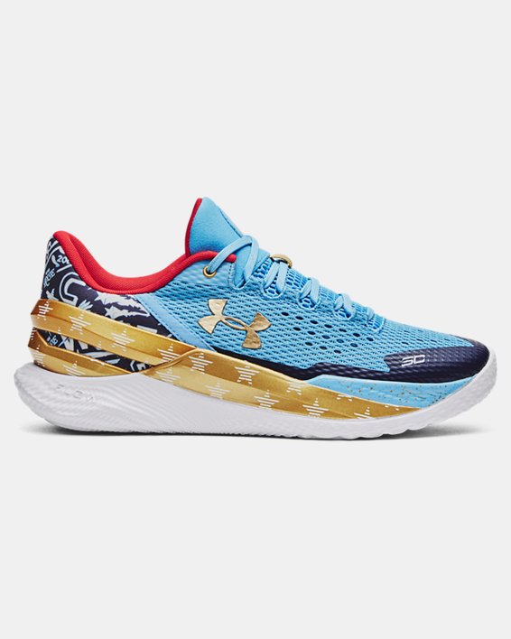 Unisex Curry 2 Low FloTro Basketball Shoes, Blue, pdpMainDesktop image number 0